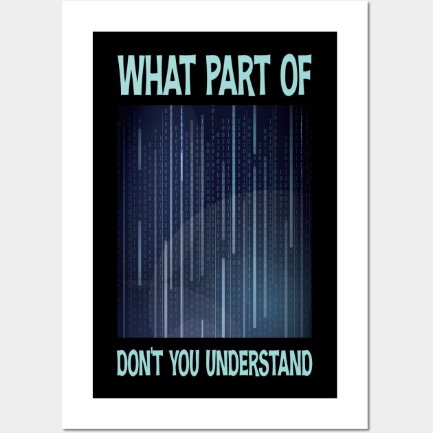 What part of you don't understand - Math Meme Wall Art by printalpha-art